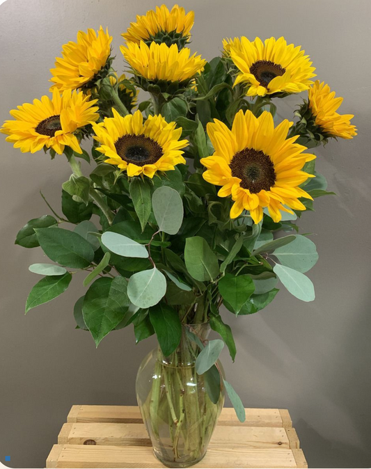 Florero con Girasoles