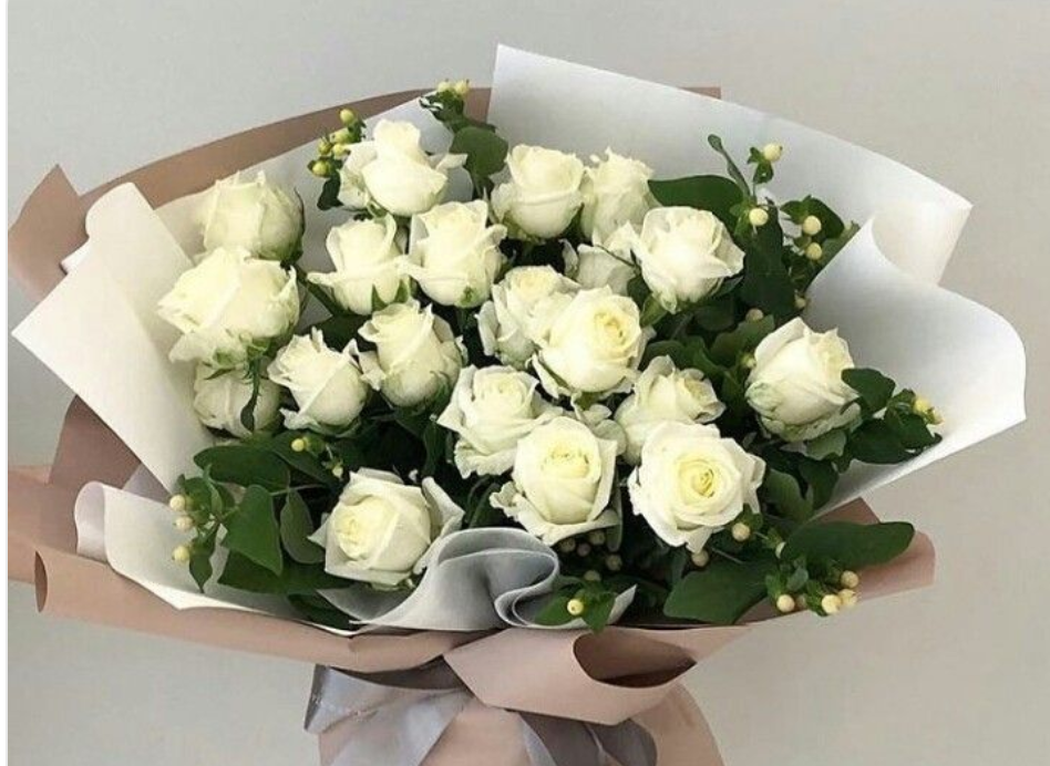 RAMO Bouquet Rosas Blancas PREMIUM