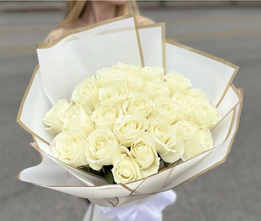 RAMO Bouquet Rosas Blancas PREMIUM