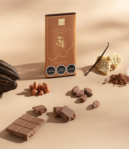 Barra chocolate Leche Almendras